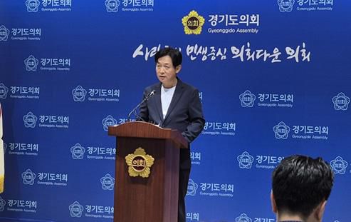 기자회견하는 박세원 개혁신당 의원[촬영 최찬흥]