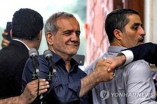 마수드 페제시키안 이란 대통령 당선인[AFP 연합뉴스 자료사진. 재판매 및 DB 금지]