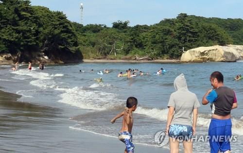 일본의 한 해수욕장 모습[교도 연합뉴스 자료사진. 재판매 및 DB 금지] ※기사와 직접 관련된 해수욕장은 아님.