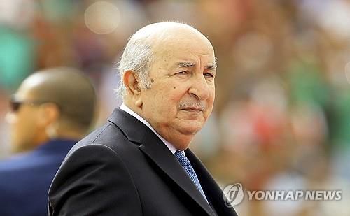 압델마드지드 테분 알제리 대통령[AP 연합뉴스 자료사진. 재판매 및 DB 금지]