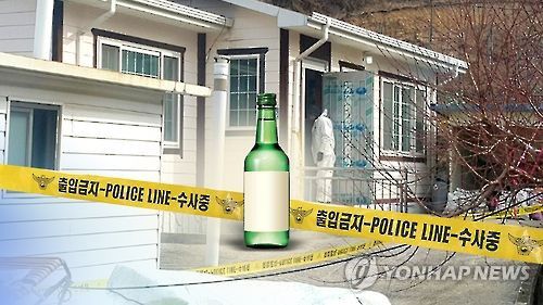 마을회관서 '농약 소주'…1명 사망•1명 중태(CG)[연합뉴스TV 제공]