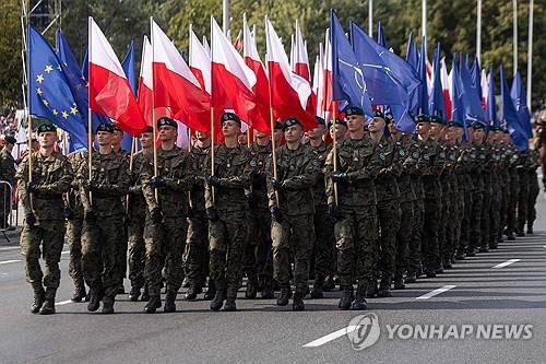 2024년 8월 15일 열린 폴란드 국군의 날 기념 군사 퍼레이드[AFP=연합뉴스]