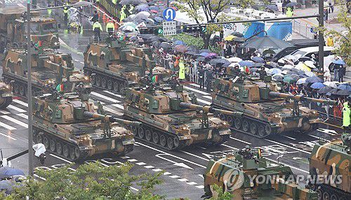 K-9 자주포 행렬[연합뉴스 자료사진]