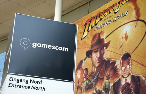 게임스컴 로고    (쾰른=연합뉴스) 김주환 기자 = 20일(현지 시각) 독일 쾰른에서 열린 게임스컴 2024 현장의 안내판에 행사 로고가 붙어있다. 2024.8.20 jujuk@yna.co.kr