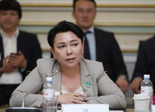 알마티 시의회에서 발언하는 조 엘레나 부의장[조 엘레나 부의장 제공. 재판매 및 DB 금지]