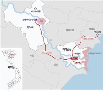 타이빈성 끼엔장신도시 위치도[대우건설 제공. 재판매 및 DB 금지]