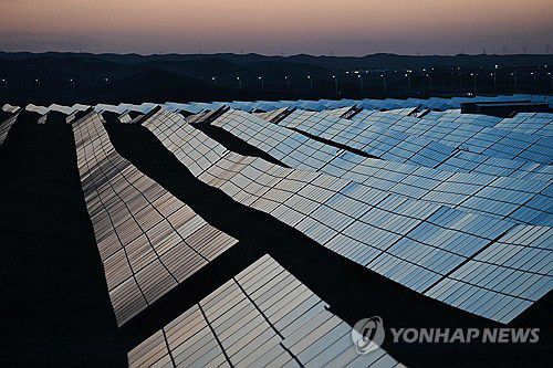 중국의 태양광 패널[AFP 연합뉴스 자료사진]