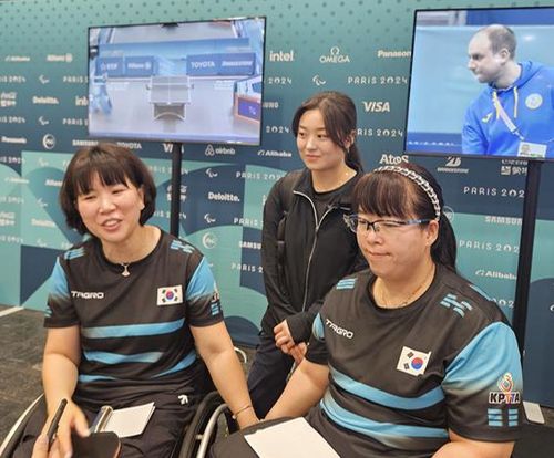 여자 탁구 문성혜, 정영아[대한장애인체육회 제공. 재판매 및 DB 금지]