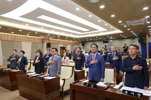 평택시의회 임시회 개회[평택시의회 제공. 재판매 및 DB 금지]