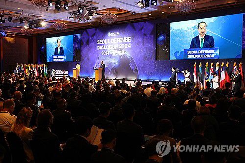 한덕수 총리, 서울안보대화 기조연설(서울=연합뉴스) 최재구 기자 = 한덕수 국무총리가 11일 서울 중구 롯데호텔에서 열린 제13회 서울안보대화(SDD) 개회식에서 기조연설을 하고 있다. 2024.9.11 jjaeck9@yna.co.kr