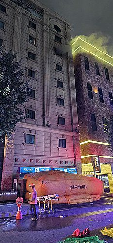 부천 호텔 화재 발생 [독자 제공. 재판매 및 DB 금지] photo@yna.co.kr