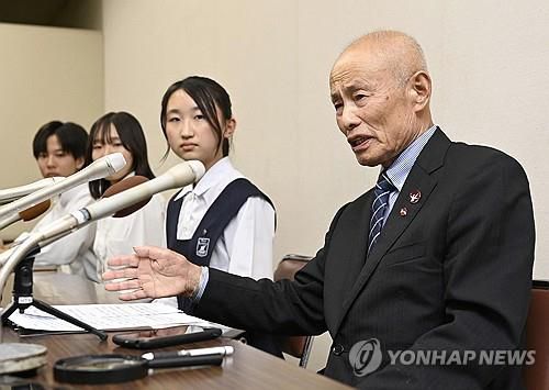 노벨 평화상 수상자로 선정된 니혼 히단쿄의 미마키 도시유키 회장[로이터=연합뉴스. 재판매 및 DB 금지]