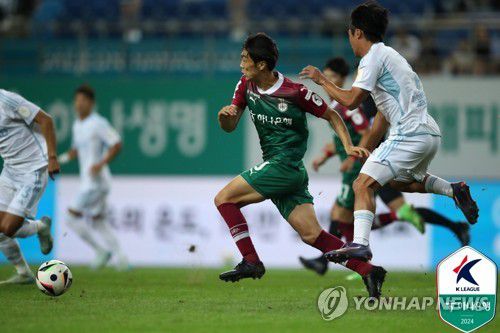 드리블하는 대전의 마사[한국프로축구연맹 제공. 재판매 및 DB 금지]