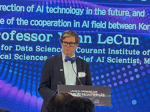 글로벌 AI 프론티어랩 개소식 기조연설 하는 얀 르쿤 교수[연합뉴스 자료사진]
