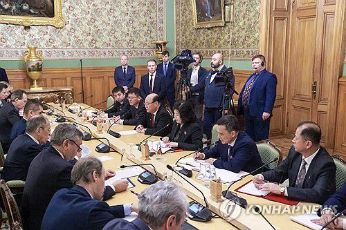 북러 외교장관 회담[타스 연합뉴스. 재판매 및 DB 금지]