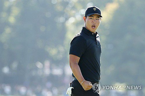 김주형의 버디 세리머니.[게티/AFP=연합뉴스]