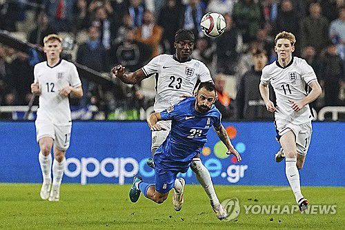 잉글랜드-그리스 경기 장면.[AP=연합뉴스]