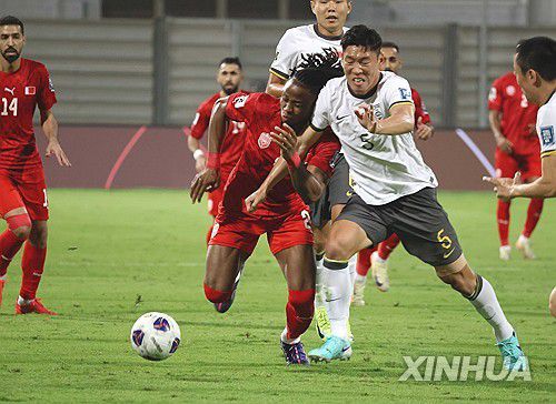 바레인-중국 경기 장면.[신화통신=연합뉴스]