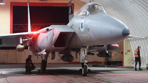 시리아로 출격한 이스라엘 공군기[이스라엘군 제공. 재판매 및 DB 금지]