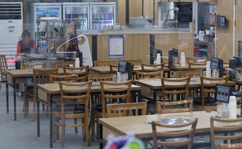 텅 빈 식당 (대구=연합뉴스) 윤관식 기자 = 11일 낮 대구시내 한 식당이 텅 비어 있다. 2024.12.11 psik@yna.co.kr