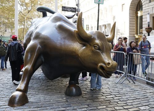 미국 월스트리트 황소상[연합뉴스 자료사진]