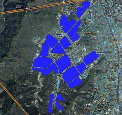 군포시 산본동 일원 토지거래허가구역 [경기도 제공. 재판매 및 DB 금지]