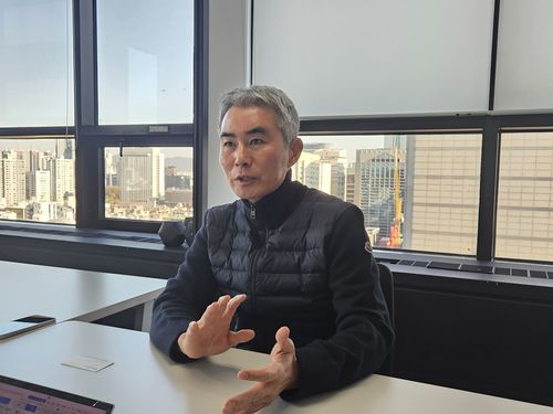 인터뷰하는 액션스퀘어 장현국 신임 공동대표[액션스퀘어 제공. 재판매 및 DB 금지]