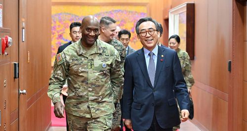 조태열 외교장관, 신임 주한미군사령관 접견[외교부 제공]