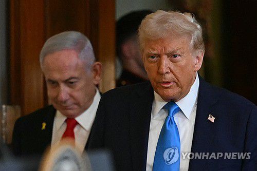 네타냐후 이스라엘 총리와 트럼프 미국 대통령 [AFP=연합뉴스 자료사진]