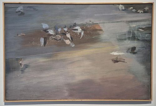 강명희 '비둘기', 1977, 캔버스에 아크릴릭, 130x195cm[사진 황희경]