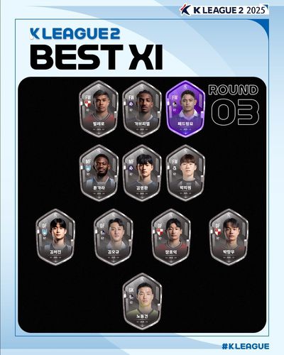 K리그2 2025 3라운드 베스트11.[한국프로축구연맹 제공. 재판매 및 DB 금지]