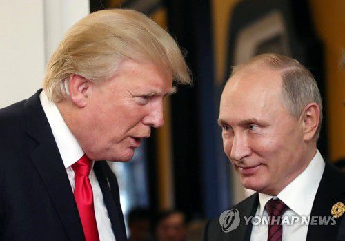 도널드 트럼프 미국 대통령과 블라디미르 푸틴 러시아 대통령 [EPA 연합뉴스 자료사진. 재판매 및 DB 금지]