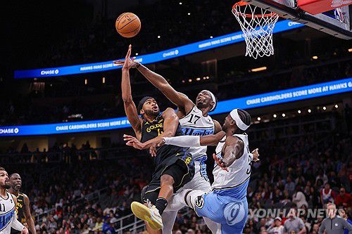 애틀랜타와 골든스테이트의 경기 모습[Brett Davis-Imagn Images/로이터=연합뉴스]