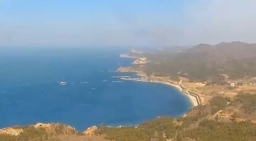 25일 백령도에서 관측된 황사. [기상청 제공. 재판매 및 DB 금지]