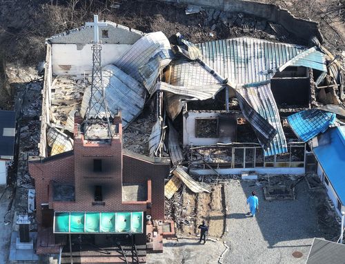 산불에 초토화된 마을[촬영 윤관식]