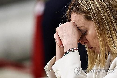조르자 멜로니 이탈리아 총리[로이터 연합뉴스 자료사진. 재판매 및 DB 금지]