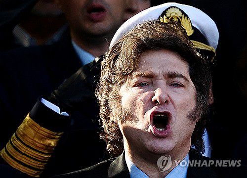 하비에르 밀레이 아르헨티나 대통령[부에노스아이레스 로이터=연합뉴스. 재판매 및 DB 금지]