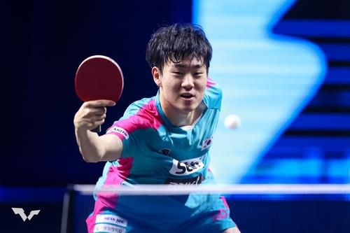 WTT 대회에 출전한 남자 탁구 기대주 오준성[WTT 인스타그램 캡처. 재판매 및 DB 금지]