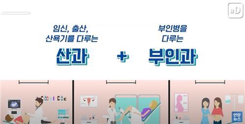 '산과'와 '부인과'[연합뉴스 캡처. DB 및 재판매 금지]