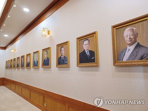 개방된 청와대 세종실 내 역대 대통령 초상화[촬영 안철수, 재판매 및 DB금지] 2022.11.21