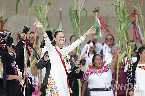 클라우디아 셰인바움 멕시코 대통령 취임(신화=연합뉴스)