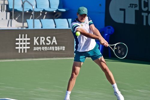 권순우의 15일 경기 모습. [부산오픈챌린저 조직위원회 제공. 재판매 및 DB 금지]