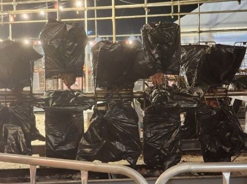 2024년 축제 당시 비닐에 싸인 남은 고기[온라인커뮤니티 갈무리. 재판매 및 DB 금지]