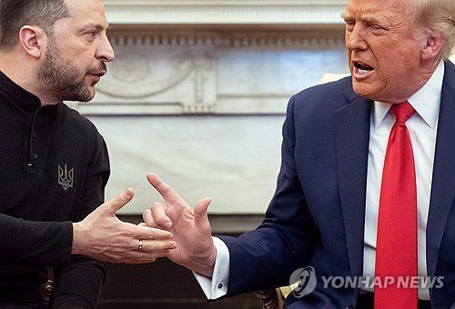 2월말 회담서 설전벌이는 트럼프 대통령과 젤렌스키 대통령[로이터 연합뉴스 자료사진. 재판매 및 DB 금지]