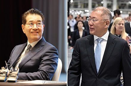포스코그룹 장인화 회장(왼쪽)과 정의선 현대차그룹 회장[연합뉴스 자료사진, 현대자동차·기아 제공 사진 합성]