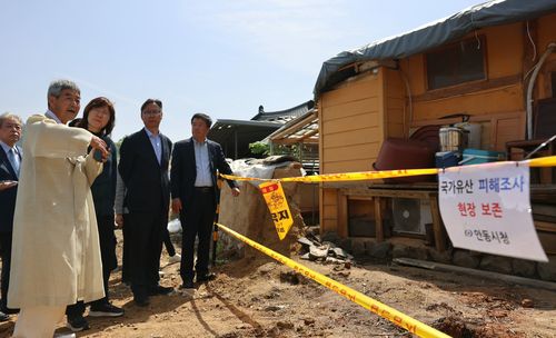 안동 하회마을 찾은 장미란 문체부 차관[문화체육관광부 제공. 재판매 및 DB 금지]