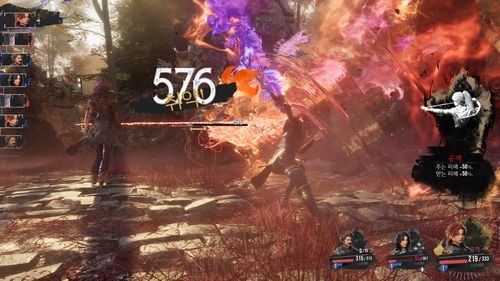 '33 원정대'의 전투 연출[게임 화면 캡처]