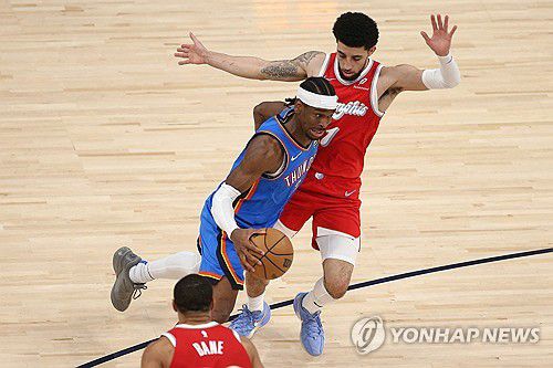 돌파하는 길저스알렉산더[Imagn Images=연합뉴스]