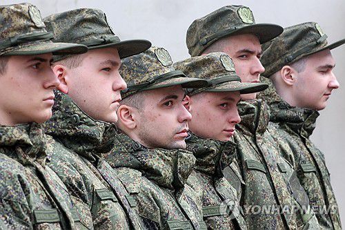 러시아군 징집병들[타스=연합뉴스 자료사진]