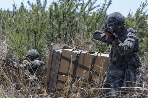 해병대 합동 공중재보급 훈련[해병대 제공. 재판매 및 DB 금지]